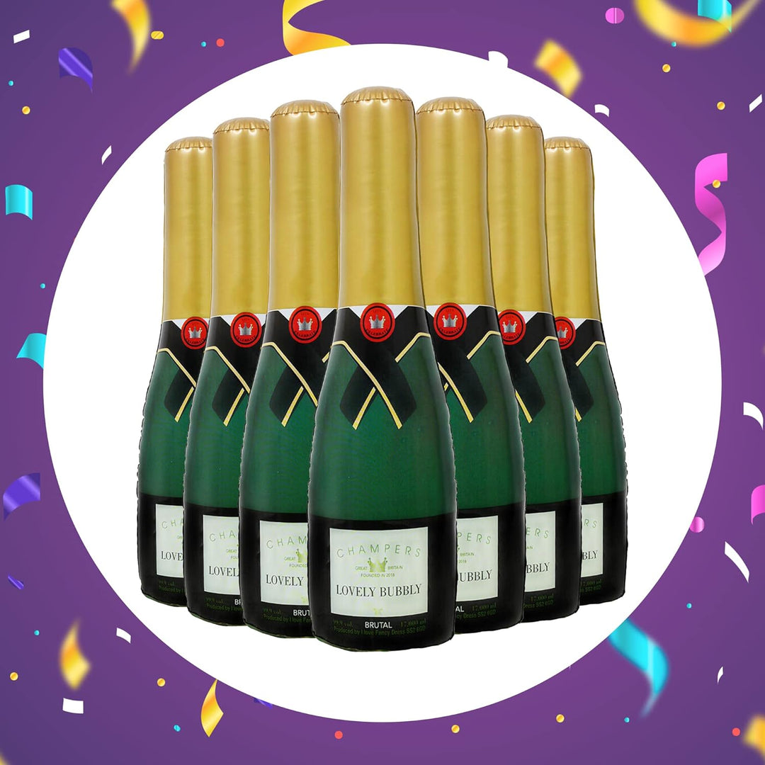 I LOVE FANCY DRESS Aufblasbare Champagnerflasche 1,8 m hoch - 180 cm X 1 - stabile, übergrosse aufbl
