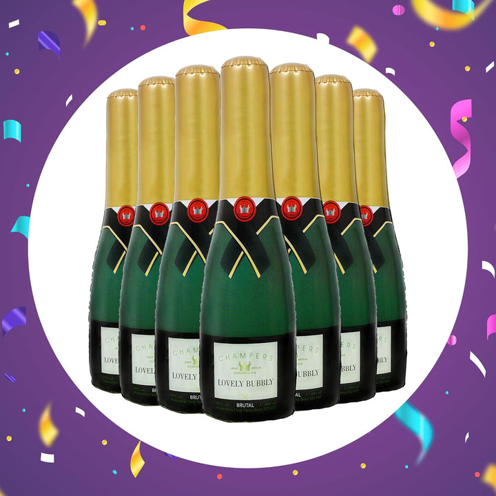 I LOVE FANCY DRESS Aufblasbare Champagnerflasche 1,8 m hoch - 180 cm X 1 - stabile, übergrosse aufbl