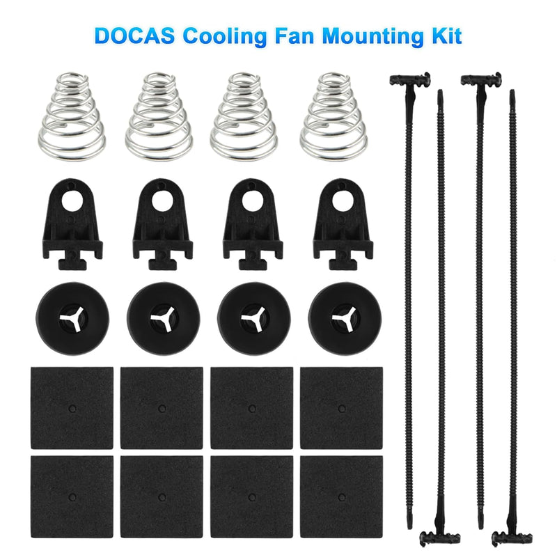 DOCAS 16 Zoll 12V 120W Universal Auto Kühlerlüfter Kühlgebläse, Auto Elektrischer Lüfter Motorlüfter