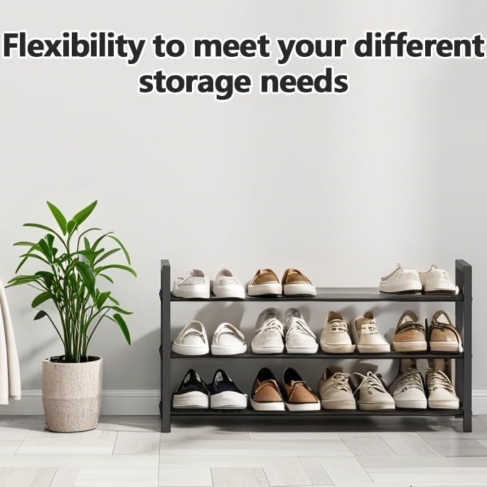 Erweiterbares Schuhregal, kleine Schuhaufbewahrung, schmale Schuhregale, Metall, schmales Schuhregal