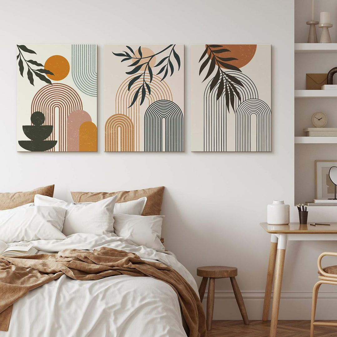 Muralo - Wandbilder Set - Leinwand Bilder Set Aufhängefertig - Bilder für Wohnzimmer Schlafzimmer -
