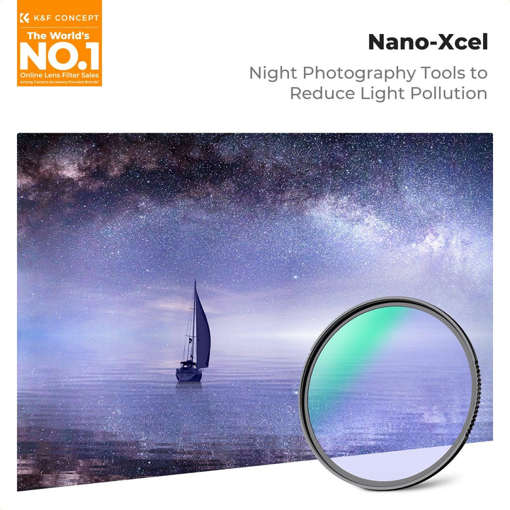 K&F Concept Nano-X 49mm Natural Night Filter Astroklar Nachtlicht Light Pollution Filter für Nachtau
