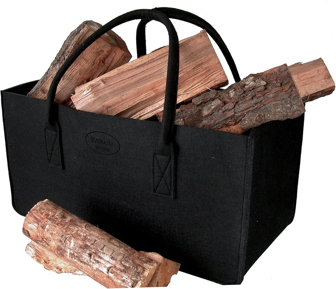 RAIKOU KULT Filz-Tasche Shopper NEU Filzkorb Einkaufstasche Henkeltasche Zeitungskorb Stabile Kaminh