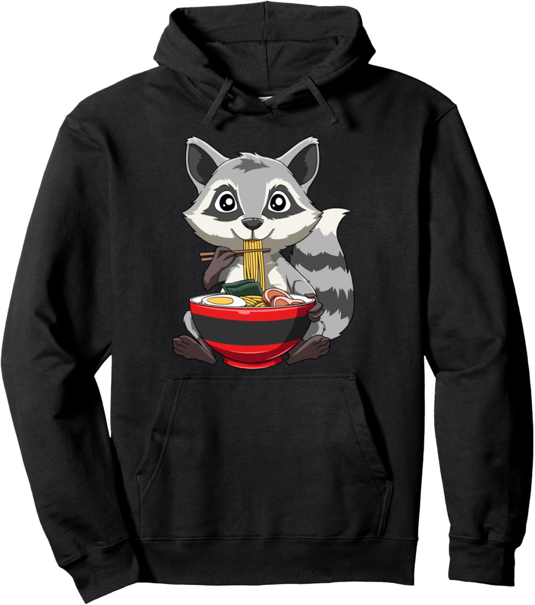 Racoon Eating Ramen Racoon Ramen Bowl Racoon Nudelschale Pullover Hoodie