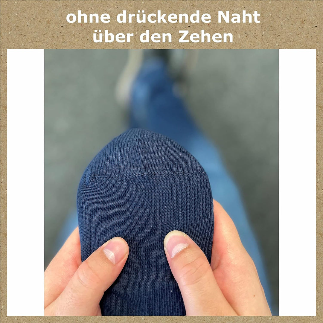GAWILO Socken aus 100% Baumwolle (10 Paar) | Ohne drückende Naht, mit venenfreundlichem Komfortbund