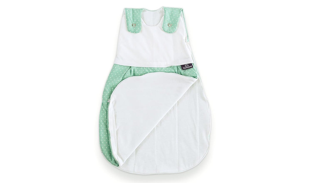 Träumeland S0100307 Aussenschlafsack LIEBMICH Pünktchen mint, Grösse 80/86, mehrfarbig