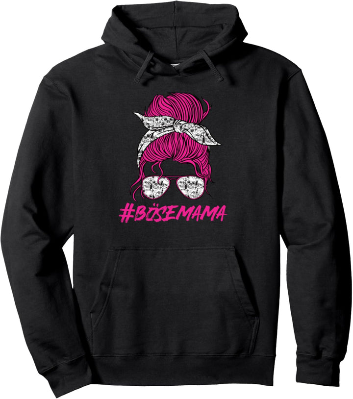 Böse Alte Frau Mama Totenkopf Pullover Hoodie