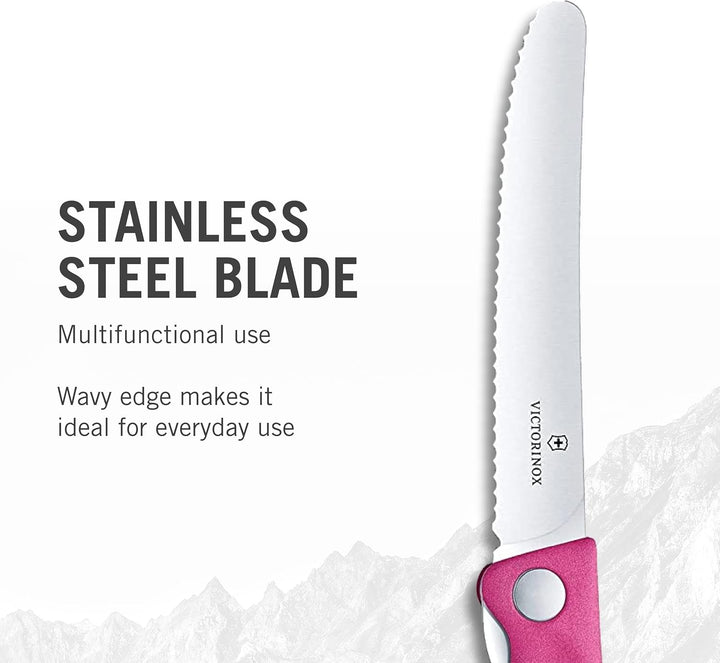 Victorinox, Swiss Classic, Profi Tomaten- und Tafelmesser, Extra Scharfe Klinge, Wellenschliff, 11 c