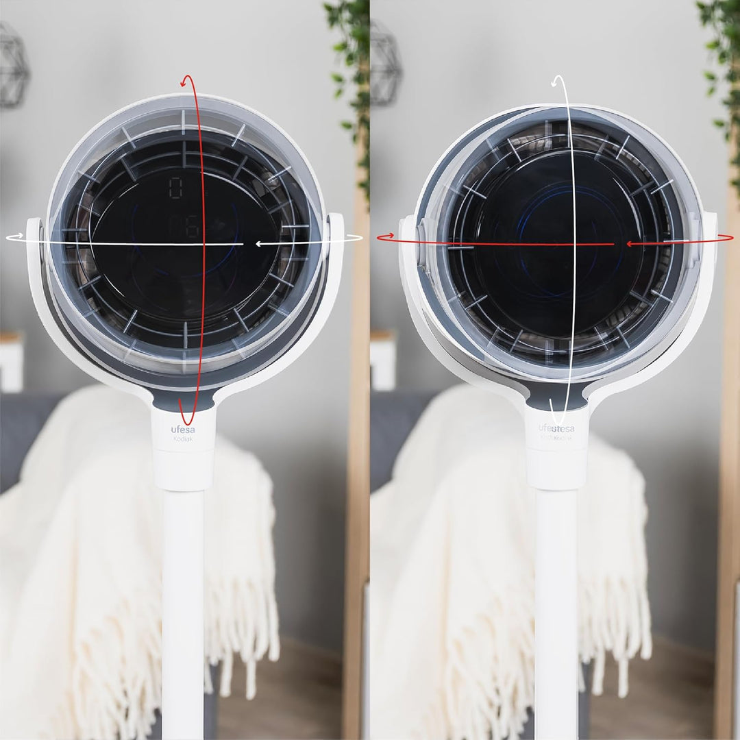 Ufesa Kodiak SilentAirMotion 3D‑Luftzirkulator, Brushless‑Motor, 24W, Vortex‑Motion‑System, 12 Gesch