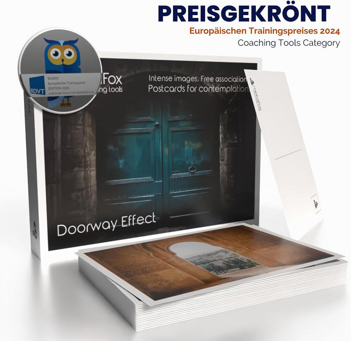 metaFox Coaching Postkarten | Doorway Effect | 52 hochwertige Karten für bedeutsame Gespräche und Be