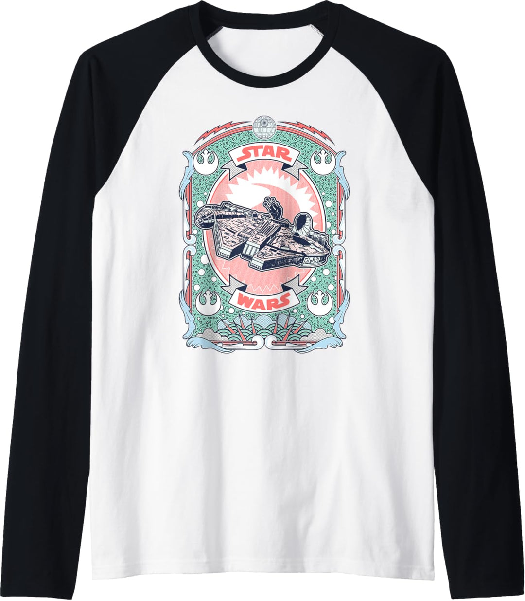 Star Wars Arcade Style Millennium Falcon Poster Raglan