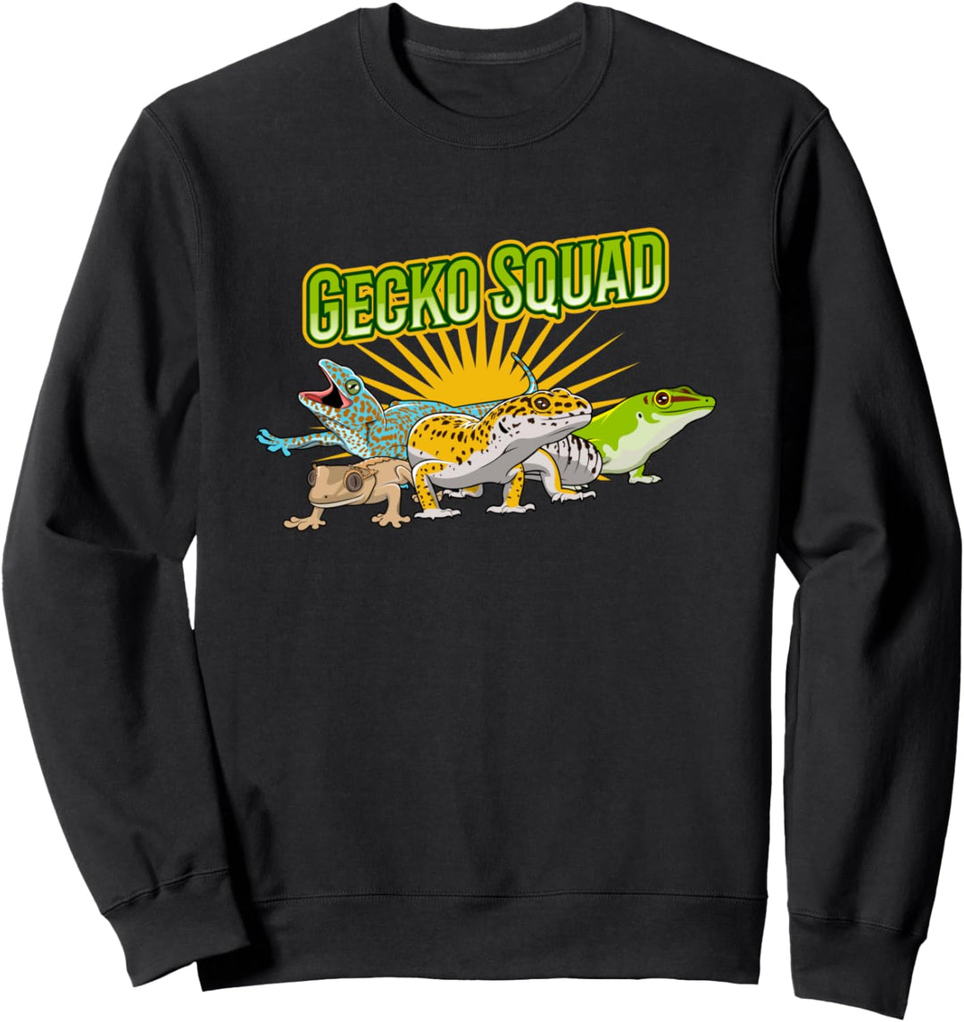 Gecko Squad Ironisches Echsen-Team Reptil Sweatshirt