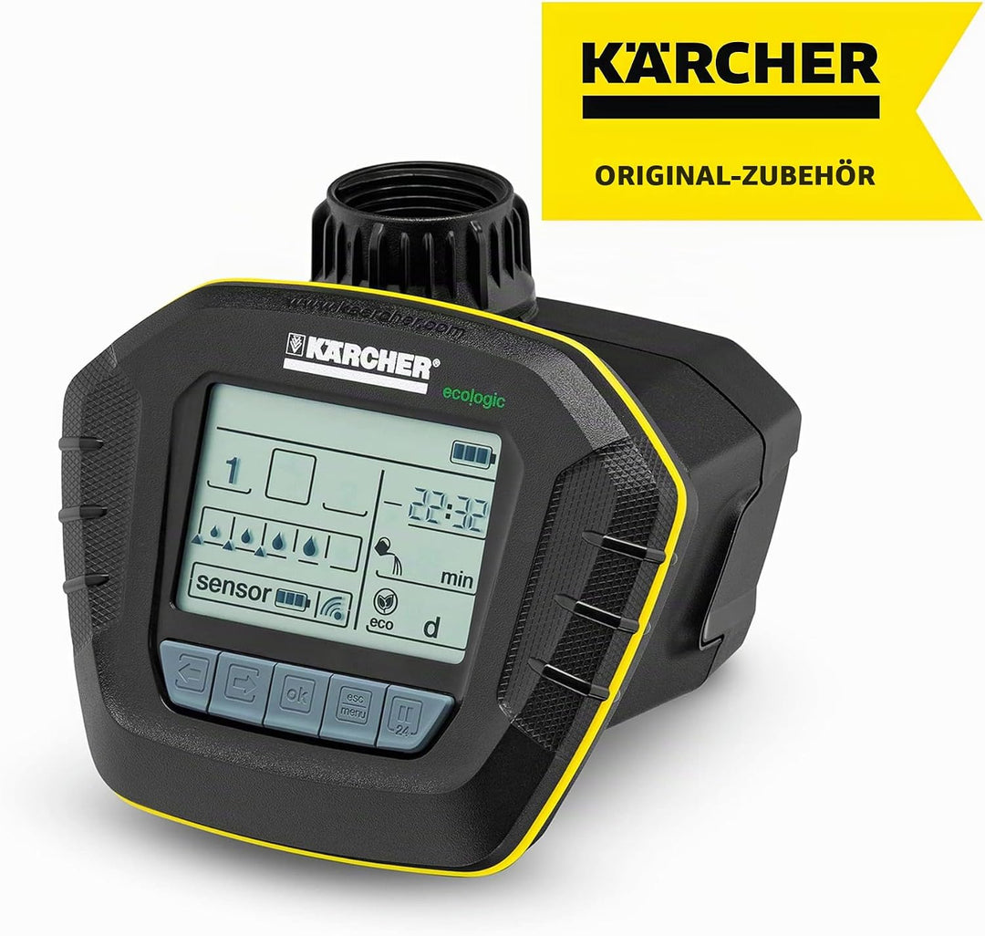 Kärcher Bewässerungscomputer SensoTimer ST 6 Duo eco!ogic (mit 1 Funksensoren) inkl. 1 Sensor und 1