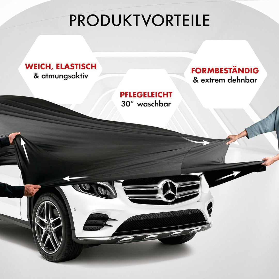 Walser Abdeckung Auto Indoor Stretch Basic, Autoabdeckung Winter, staubdichte Autogarage Abdeckung,