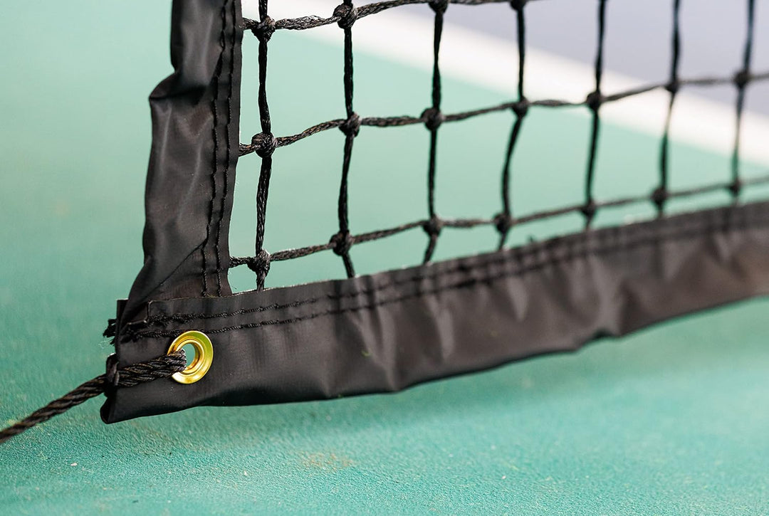 Tennisnetz PRO - 12,7 x 1,05m - PP Netz - Knotenlos 3,5 mm - Wetterfest & UV-Schutz - obere 5 Reihen