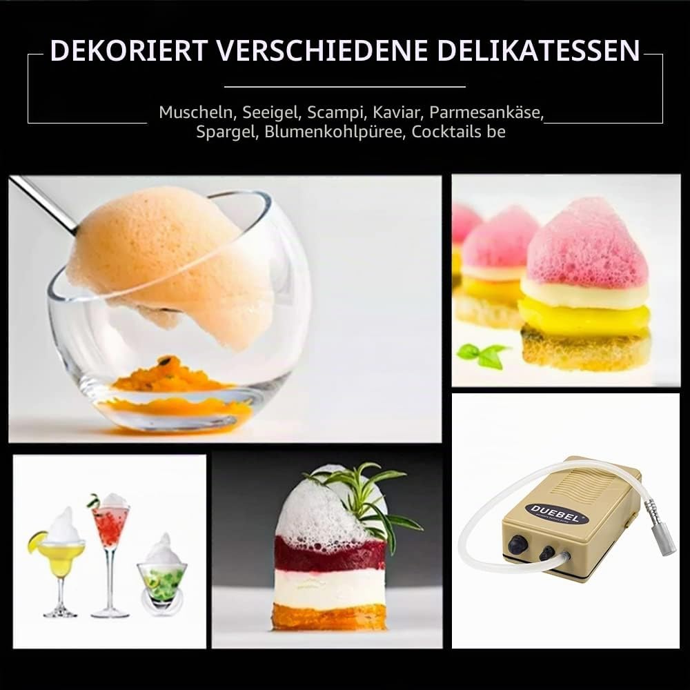 DUEBEL Molekulare Gastronomie Schaumgenerator, tragbares Schaumerzeugungs-Kit (angetrieben durch Tro