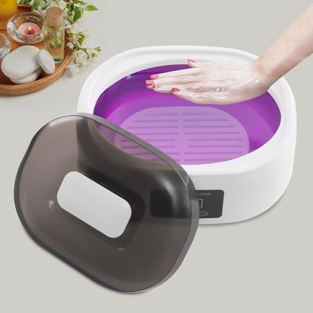 GGbaony Elektrischer Wachsschmelzer 3,4L Mit LED-Display, 200W Leistung | Wachstopf 30-80°C Temperat