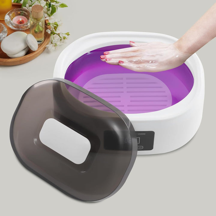 GGbaony Elektrischer Wachsschmelzer 3,4L Mit LED-Display, 200W Leistung | Wachstopf 30-80°C Temperat