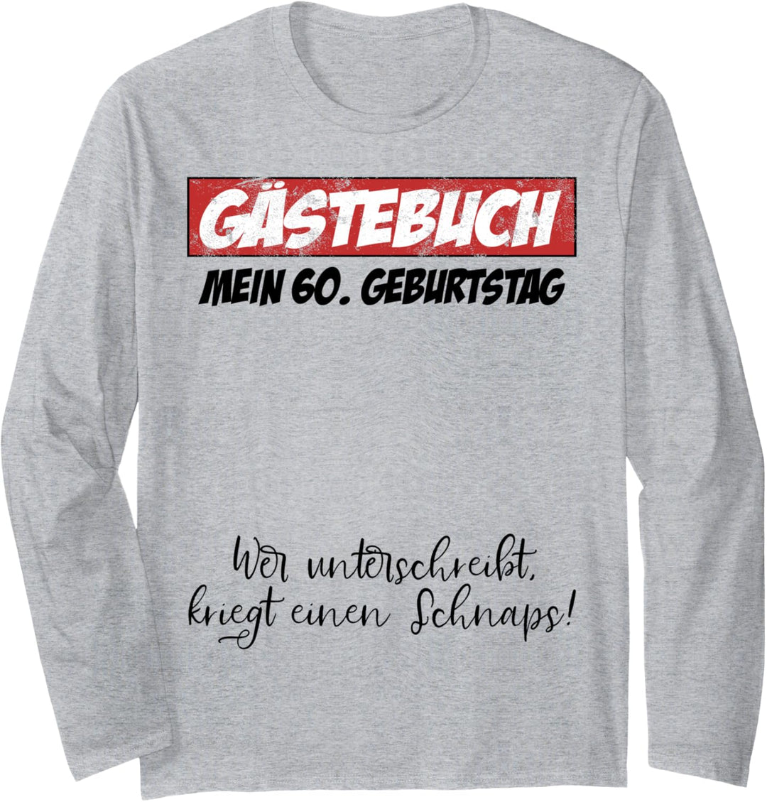 60. Geburtstag Mann Frau 60 Jahre 1964 Deko Lustig Geschen Langarmshirt
