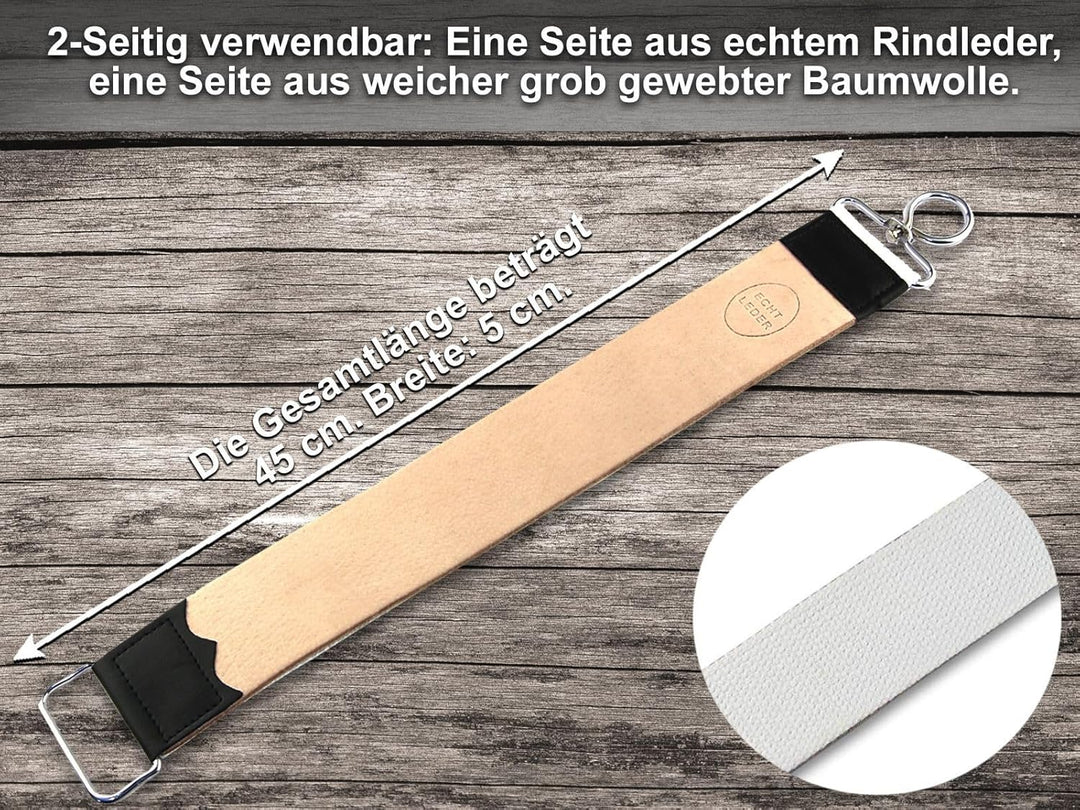 Rasiermesser Set 7 Teilig Komplett Rasier Set mit Paste aus Solingen in einer Rasier Box zur Idealen