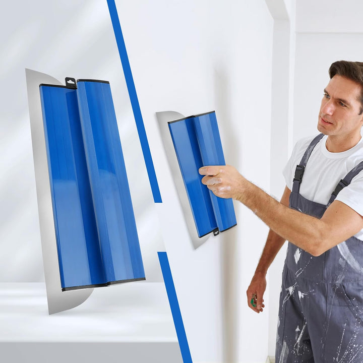 Flächenspachtel 60cm, Austauschbare 0,55mm Edelstahlklinge Spachtel Werkzeug mit Ergonomischem Z-Gri