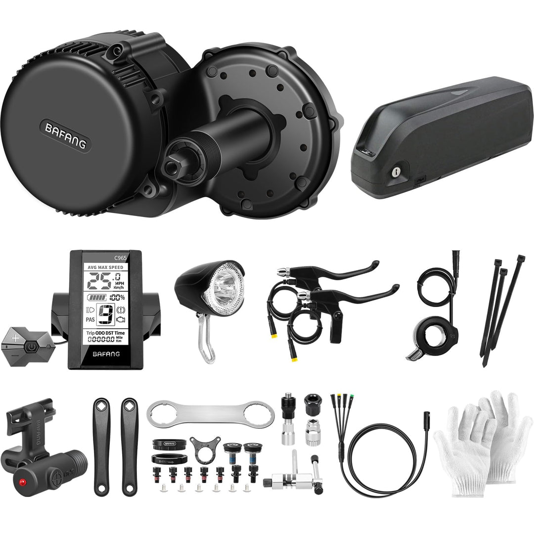 BAFANG Mittelmotor 250W/350W/500W/750W/1000W mit 13/15/20/22,4 Ah Akku, eBike Umrüstsatz with eBike
