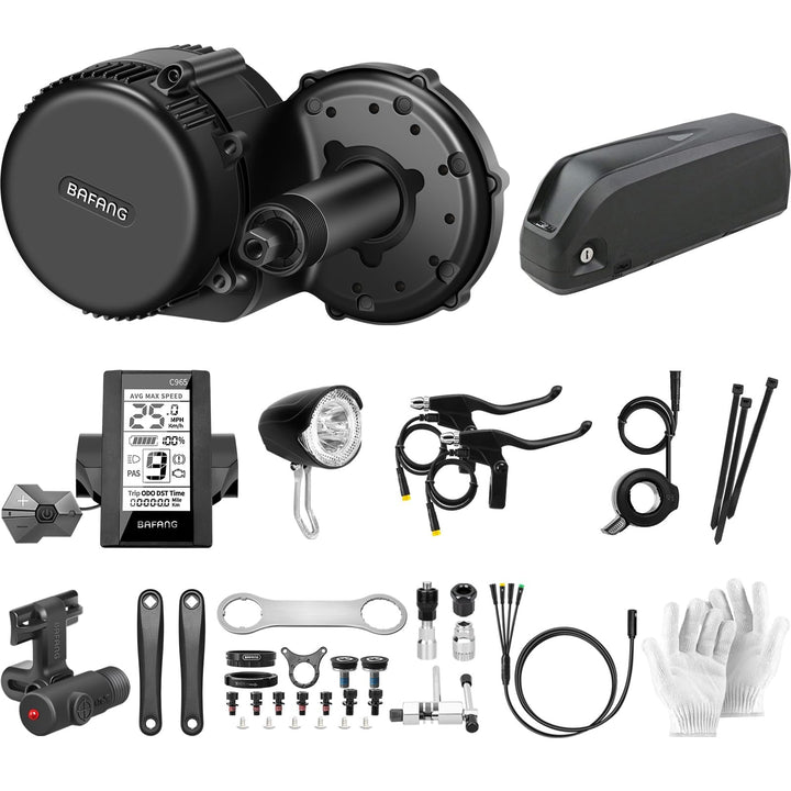 BAFANG Mittelmotor 250W/350W/500W/750W/1000W mit 13/15/20/22,4 Ah Akku, eBike Umrüstsatz with eBike