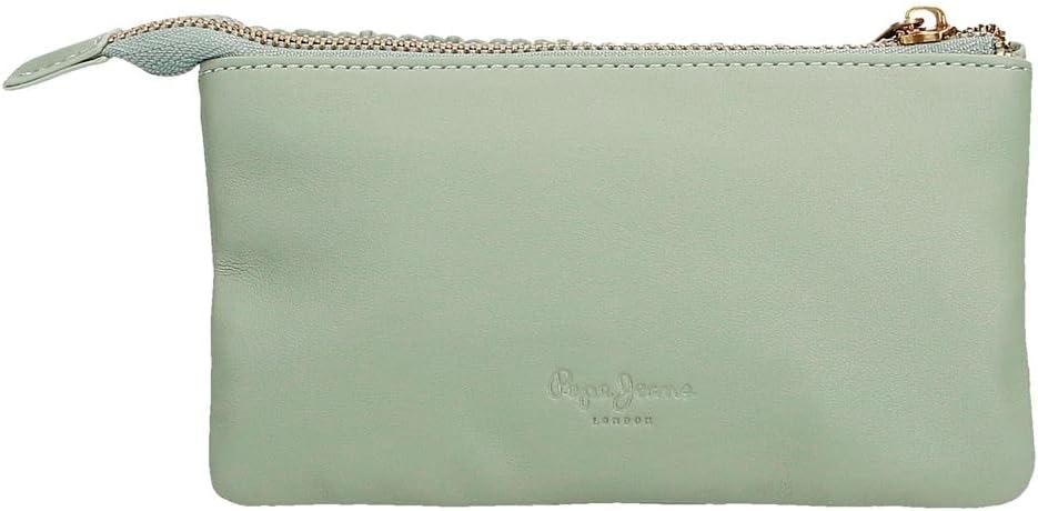 Pepe Jeans Aurora Geldbörse Drei Fächer Grün 17,5 x 9,5 x 2 cm Kunstleder Grün dreifache Geldbörse,