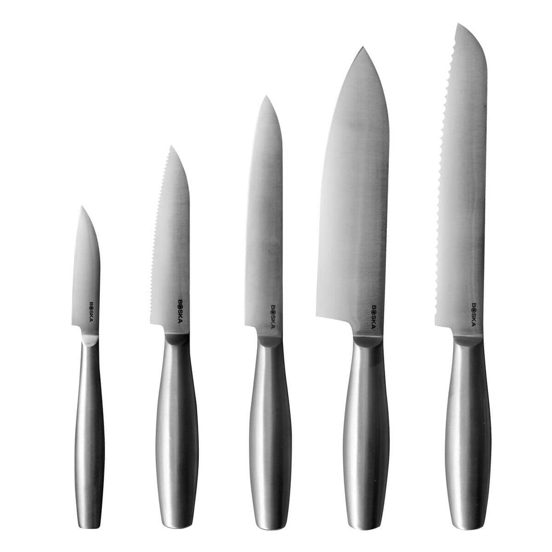 BOSKA Küchenmesser Copenhagen / 5er-Set/Für jede Art von Lebensmitteln/Einzigartiges Design/Spülmasc