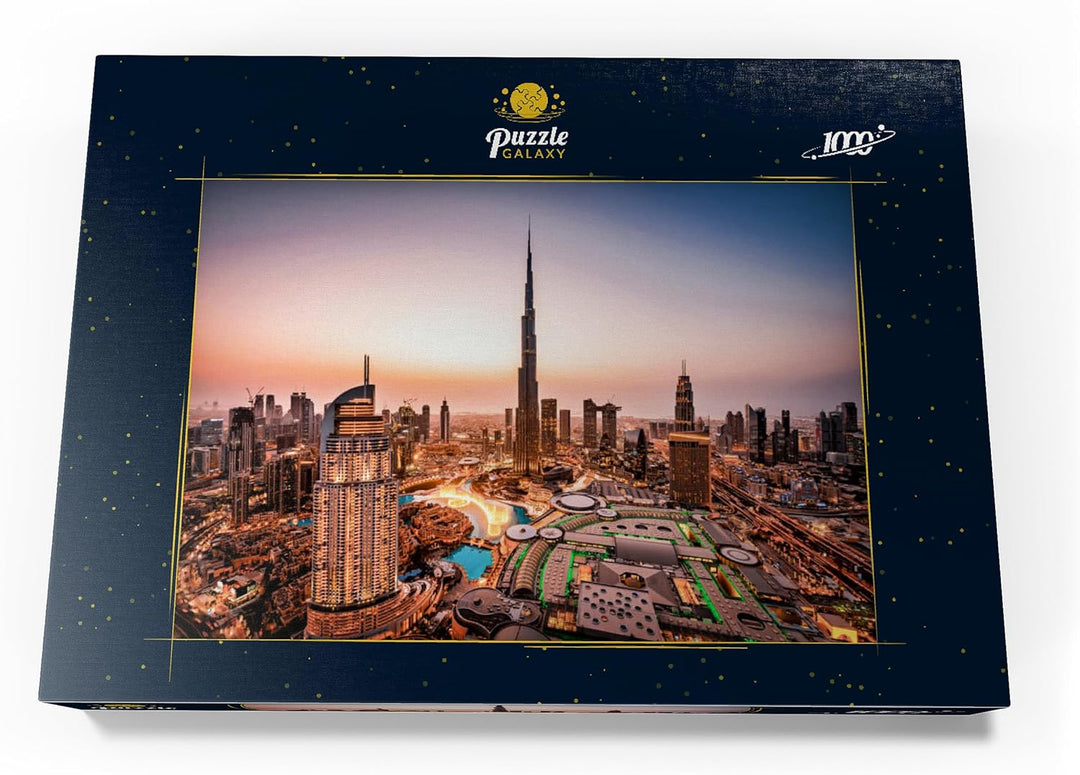 Skyline von Dubai am Morgen - Premium 1000 Teile Puzzle - MyPuzzle Sonderkollektion von Puzzle Galax