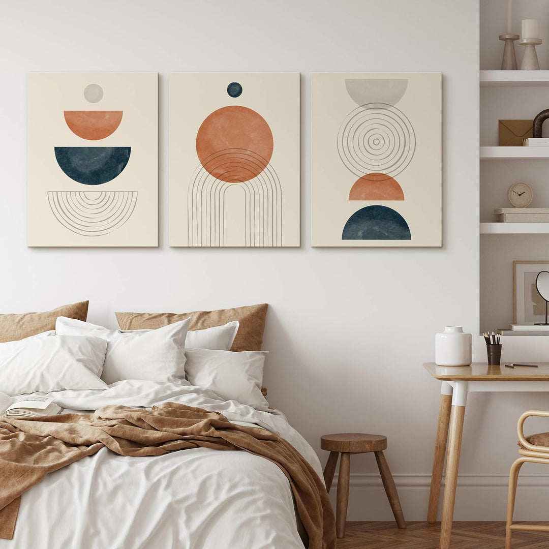 Muralo - Wandbilder Set - Leinwand Bilder Set Aufhängefertig - Bilder für Wohnzimmer Schlafzimmer -