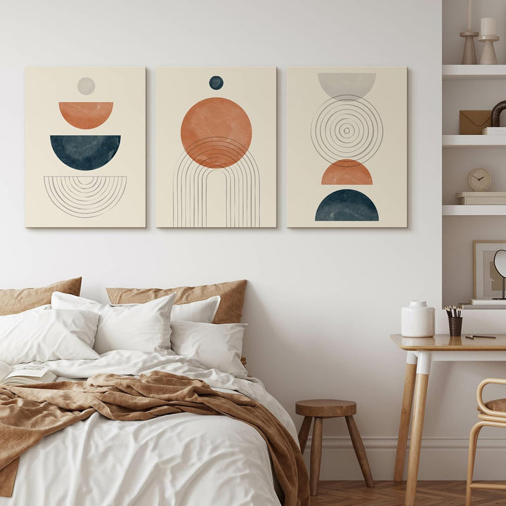 Muralo - Wandbilder Set - Leinwand Bilder Set Aufhängefertig - Bilder für Wohnzimmer Schlafzimmer -