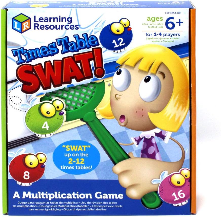 Learning Resources Times Table Swat, multiplikationstabell, fliegenklatsche Spiel, Math swatters, gr