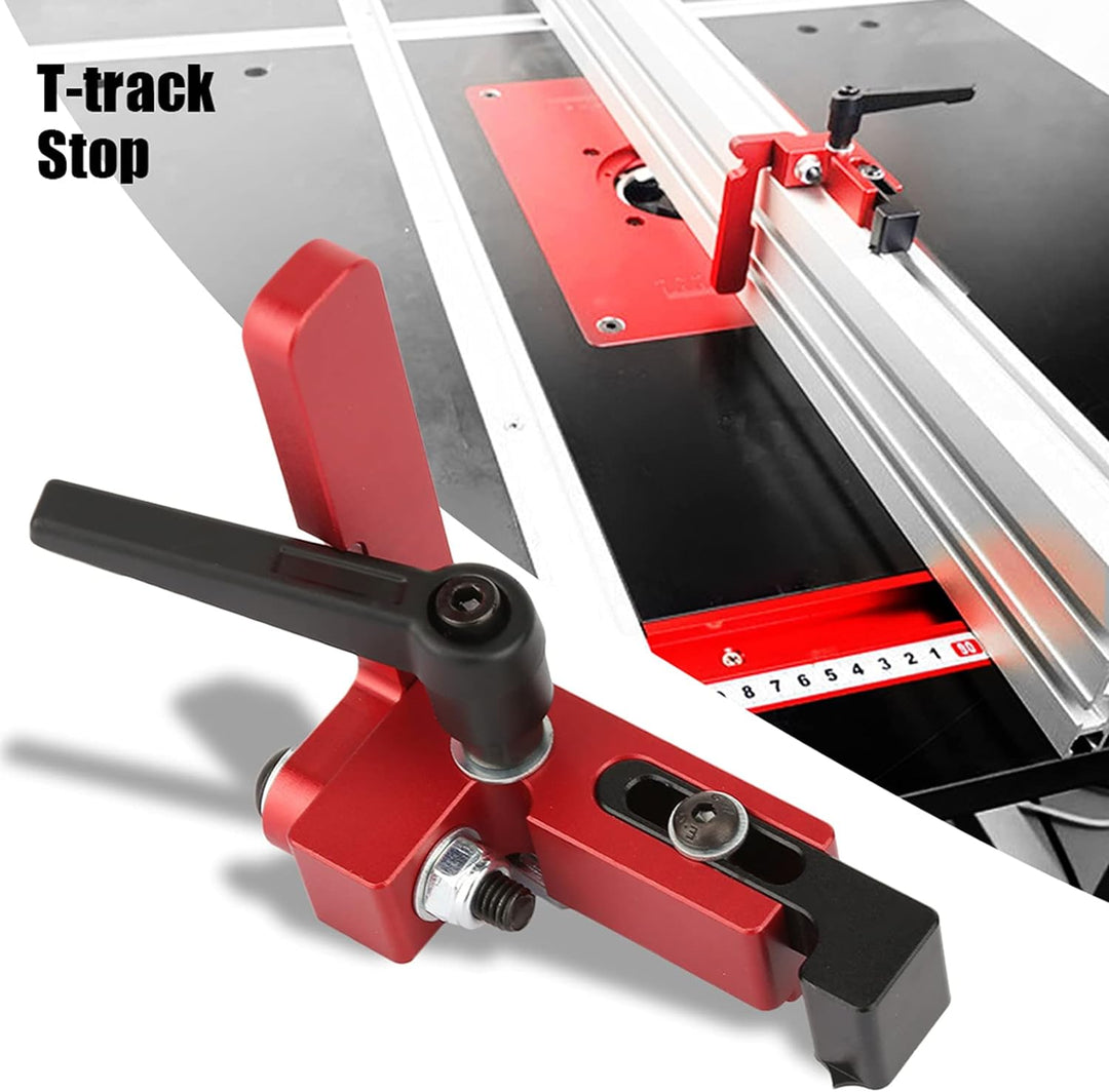 Type-75 Holzbearbeitungswerkzeug, Mitre Track Piste Stop T-Nut, präzises Längenbegrenzungsgerät, Hol