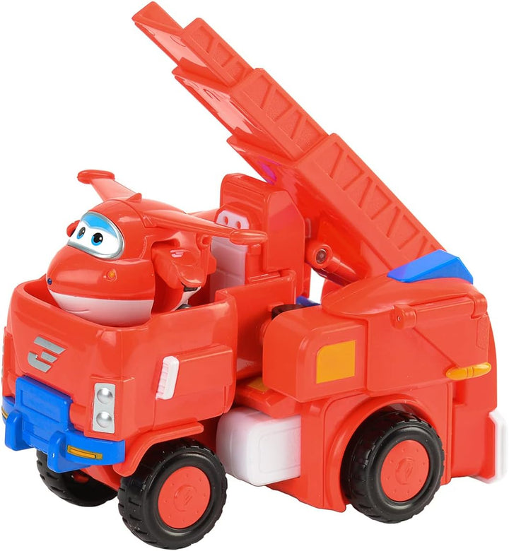 Super Wings EU720311 - Transformations-Flugzeug Jett Robo Rig, ca. 18 cm grosse Spiel-Figur für Kind