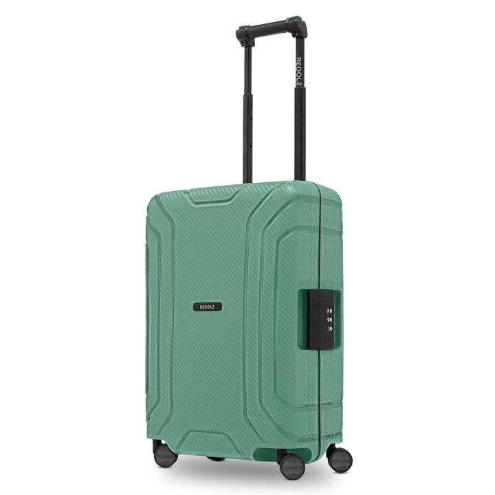 REDOLZ Hartschalen Kabinen-Koffer ohne Reissverschluss | 3-Punkt-Verschluss-System | Kleiner Trolley