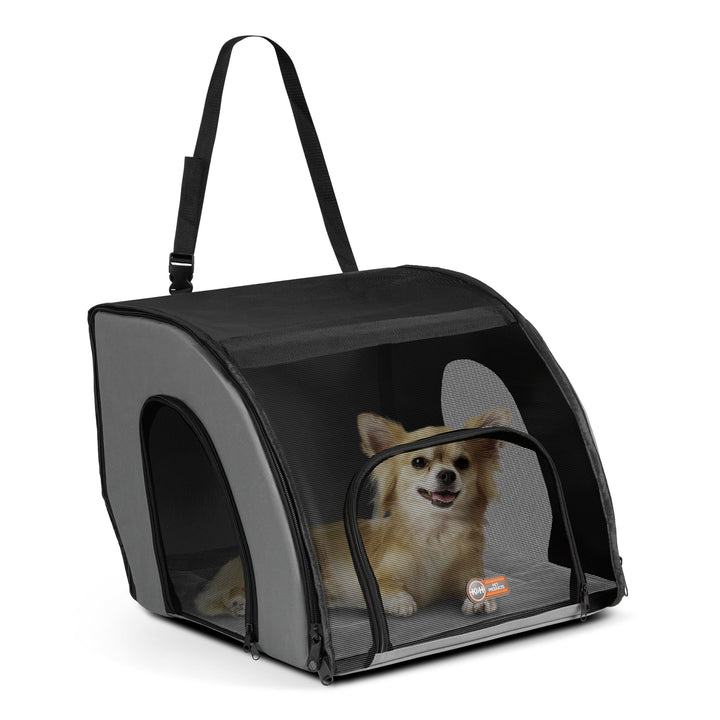 K&H PET PRODUCTS Reise-Sicherheitstasche für Haustiere, Hundebox für Autoreisen, weiche Seitentasche