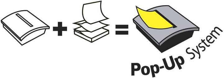 Post-it Spender für den Schreibtisch in weiss/ transparent für Super Sticky Z-Notes, praktischer Hel