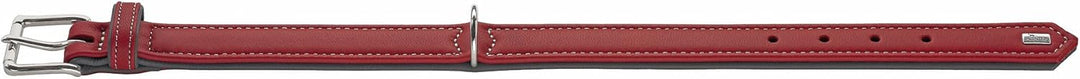 HUNTER CANADIAN Hundehalsband, Leder, hochwertig, weich, 30 (XS), chili/mokka, 30 (XS)