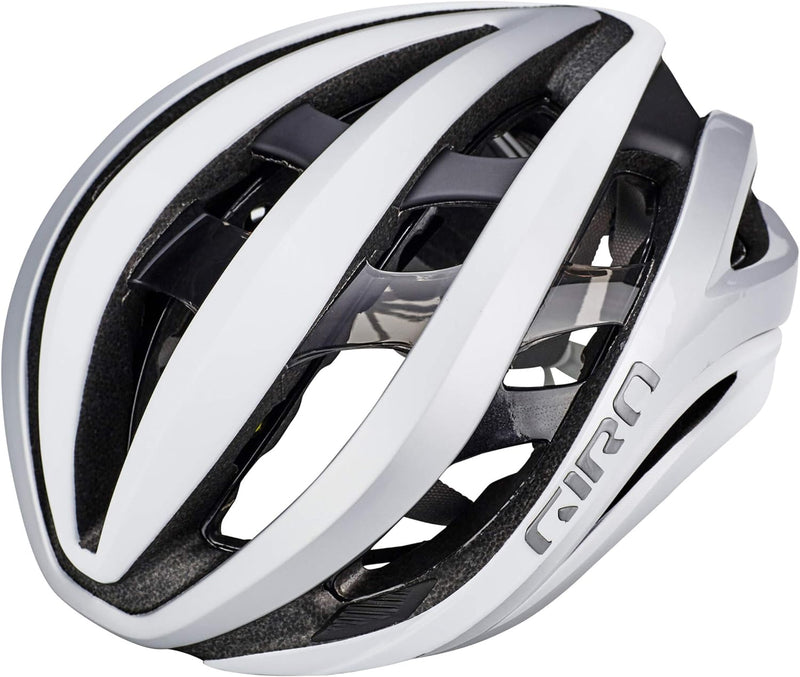 Giro Aether MIPS Strassenhelm Small/51-55 cm matte white/silver, Small/51-55 cm matte white/silver