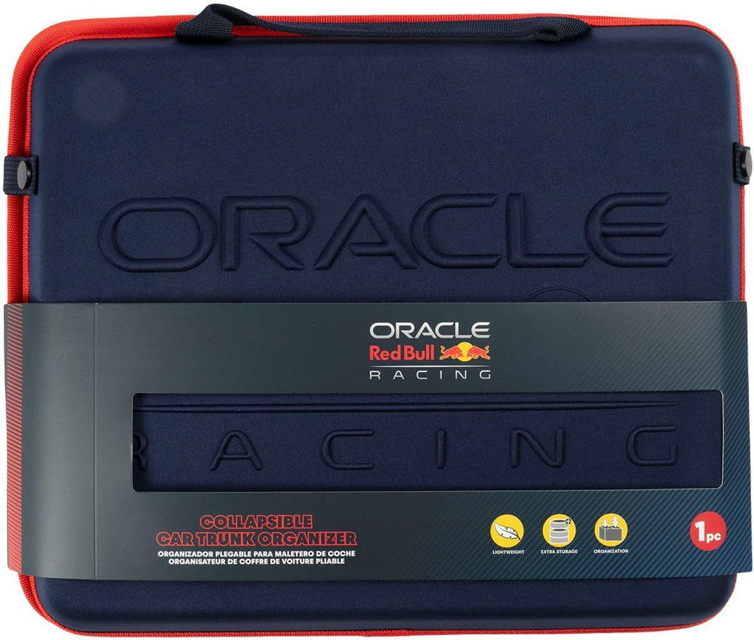 RED BULL Organizer per Bagagliaio Auto Design Sportivo Nero/Rosso, Pieghevole e Resistente
