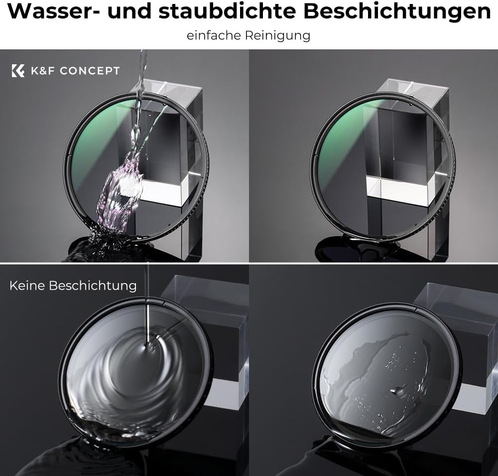 K&F Concept Nano X-Serie Polfilter 72mm CPL Filter Polarisationsfilter MRC mit 28x vergütet
