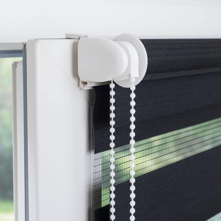 Liedeco® Duo Rollo Klemmfix - 80 x 200 cm anthrazit/transparent lichtdurchlässig Blickdicht und stuf