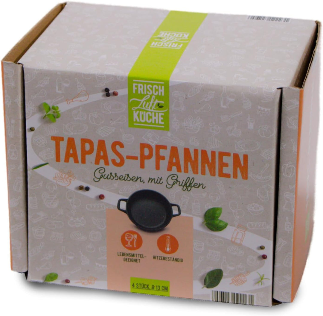 Tapas-Pfannen Gusseisen - Bietet eine einzigartige Möglichkeit, Tapas, Beilagen oder kleine Gerichte