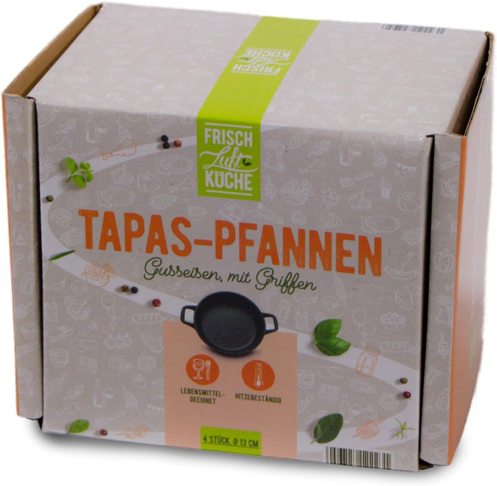 Tapas-Pfannen Gusseisen - Bietet eine einzigartige Möglichkeit, Tapas, Beilagen oder kleine Gerichte