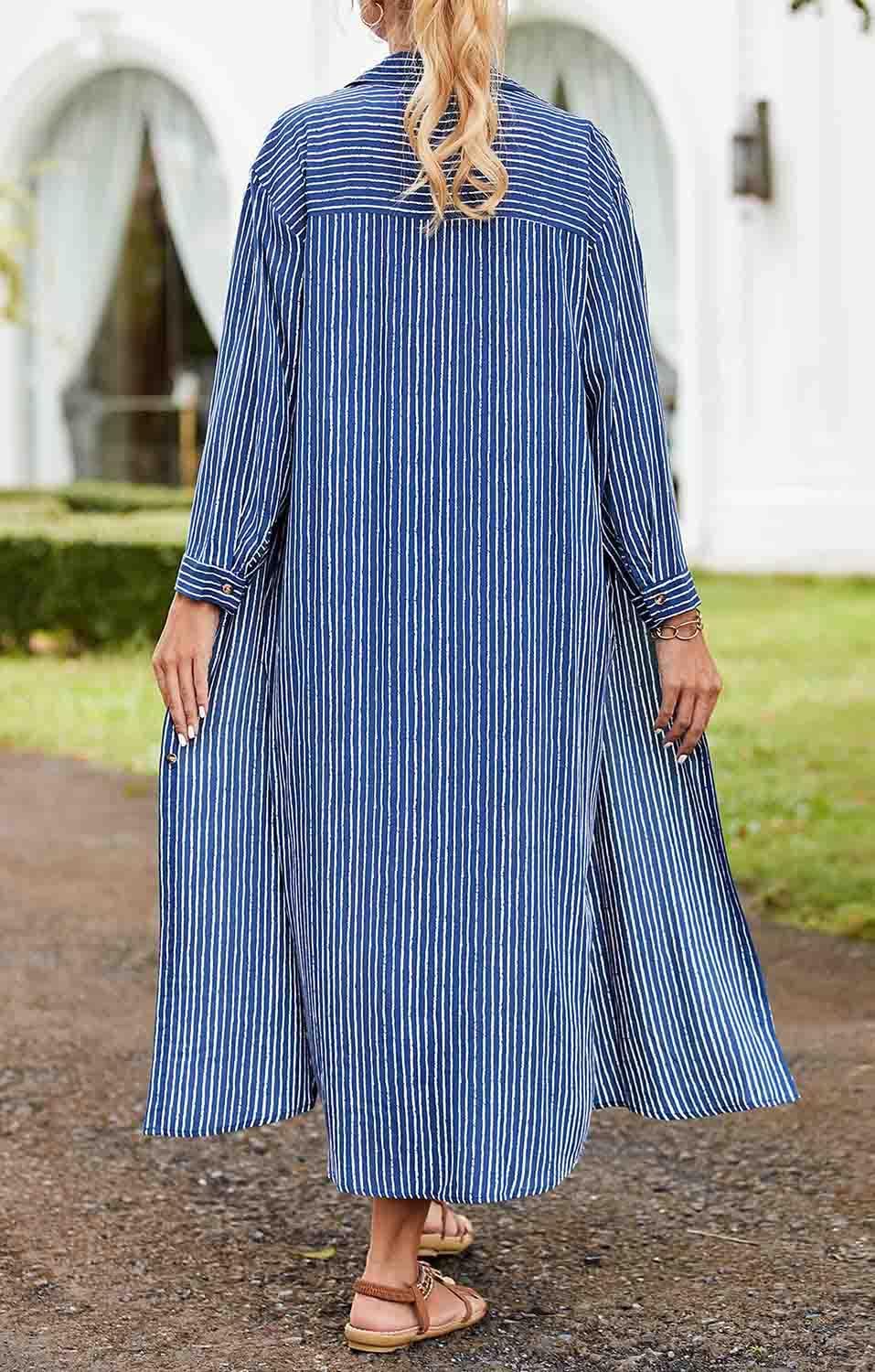 Orshoy Damen Strandkleid Hemd Langarmshirt Bikini Cover Up Freizeithemd Button Down Bluse Shirt Stra
