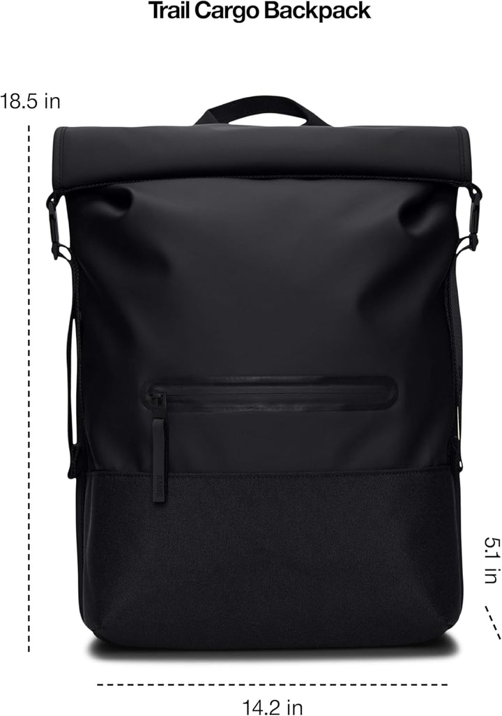 Trail Rolltop Backpack Black Rucksack