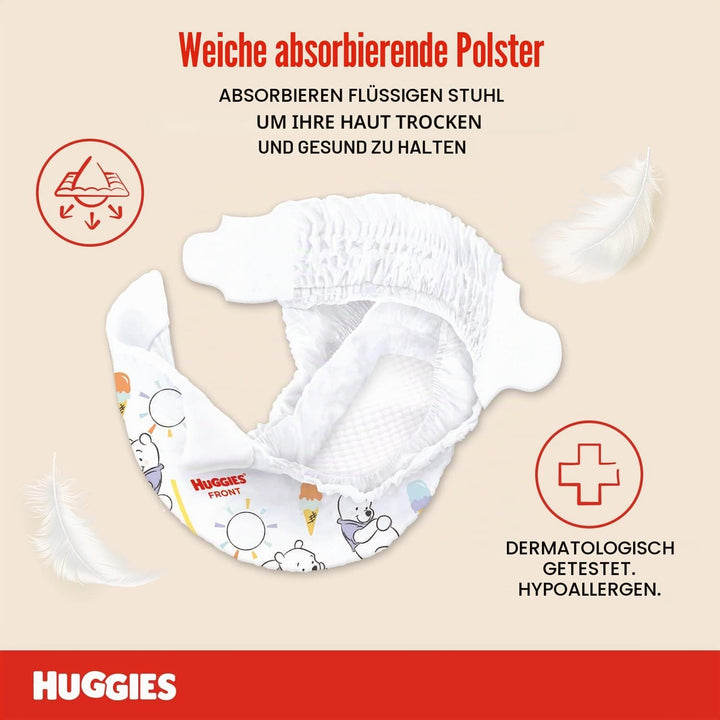 Huggies Extra Care Bebè Windeln, Grösse 1 (2-5 kg), 160 Stück Grösse 1 (160 Stück) 1, Grösse 1 (160