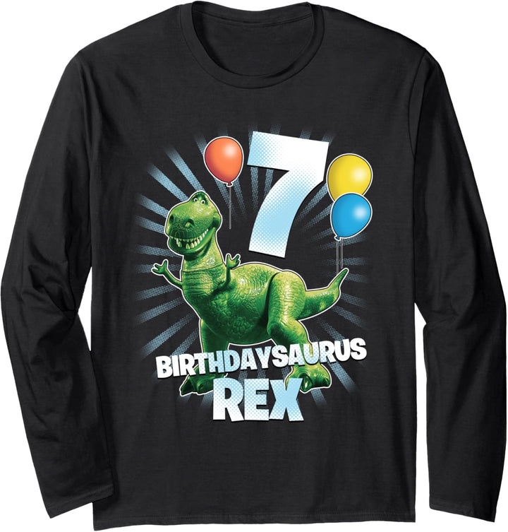 Disney Pixar Toy Story Birthdaysaurus Rex 7th Birthday Langarmshirt