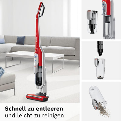 Bosch Akku-Staubsauger Athlet Zoo'o BCH6ZOOO, Tierhaar-Staubsauger, beutellos, ideal für Tierhaare,